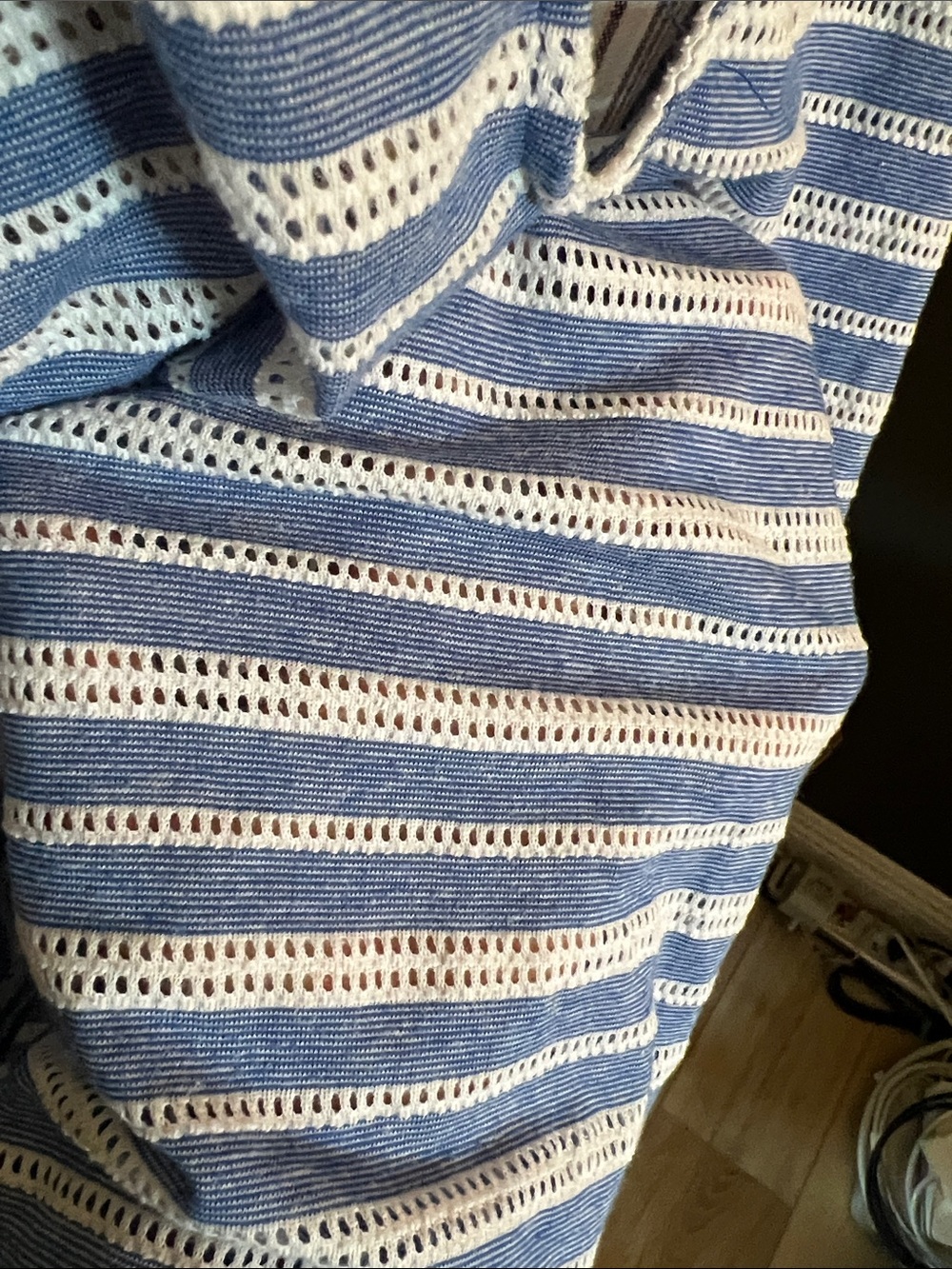 Free People, Large, keyhole back, Blue & White Striped Boatneck Tunic, flowy - Picture 8 of 10